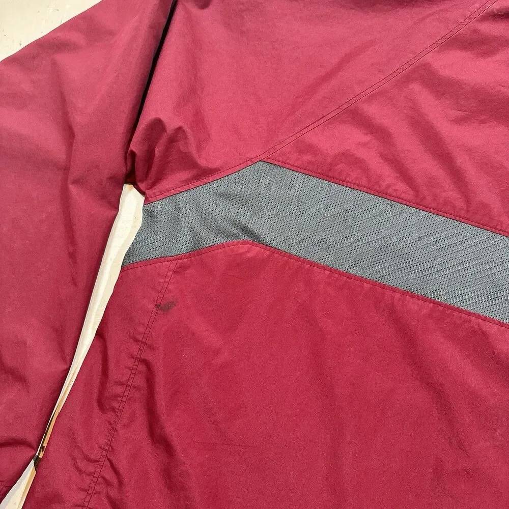Nike Mens Windbreaker Jacket Sz Med Long Sleeve Full-Zip Vented DARK MAROON